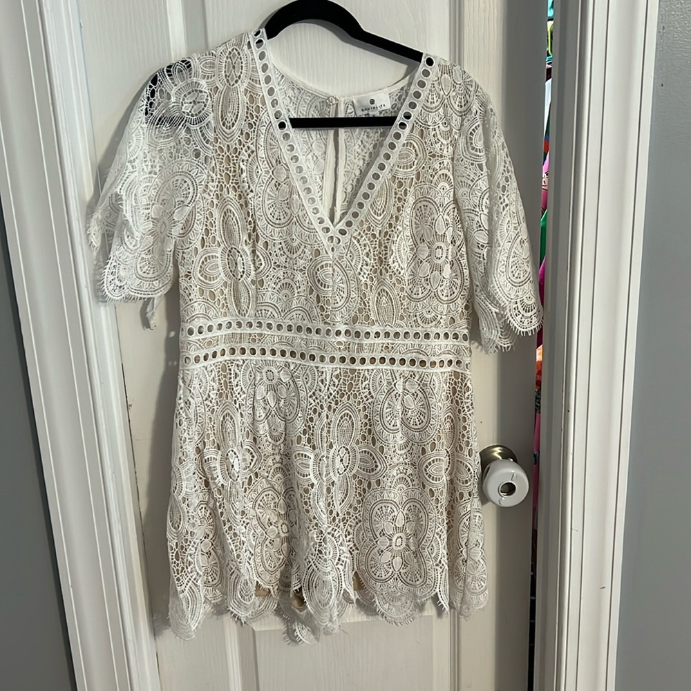 White lace romper